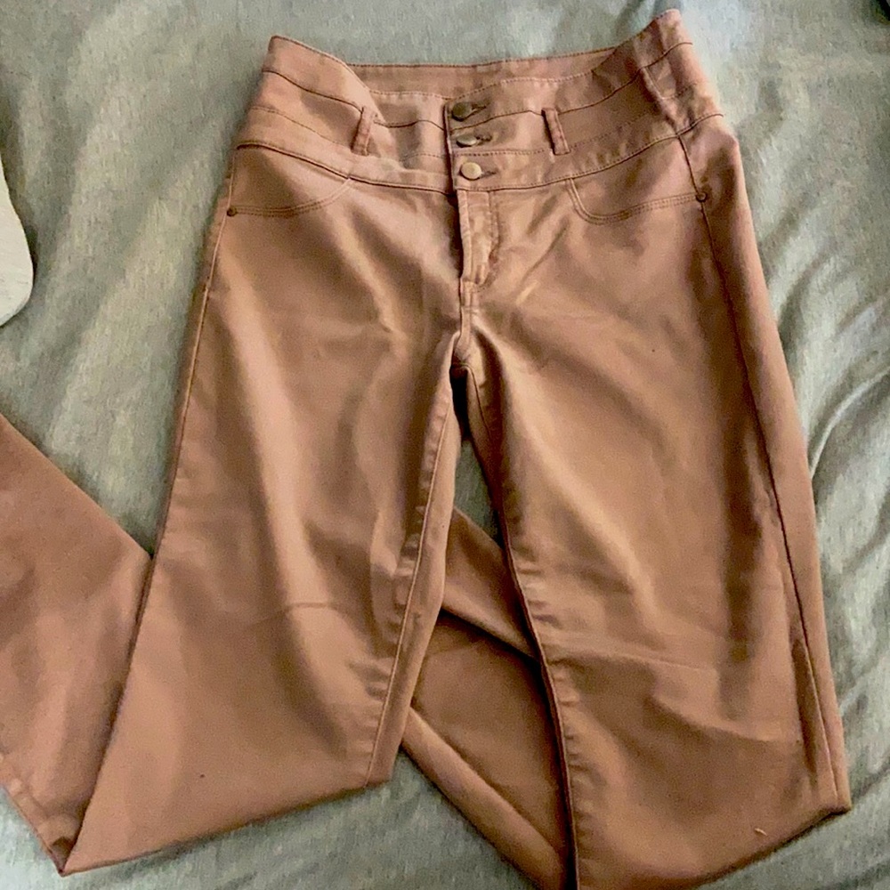 Blush skinny high waisted jeans